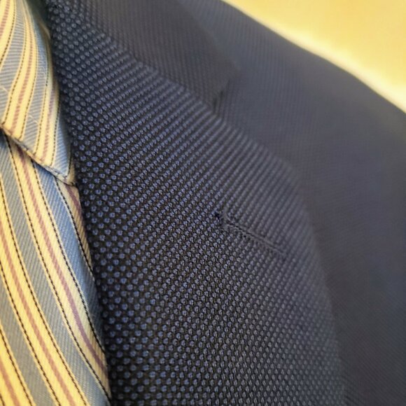 Alain Dupetit- 3 pc Suit- French Blue Nail head - 54 Reg - Picture 6 of 7